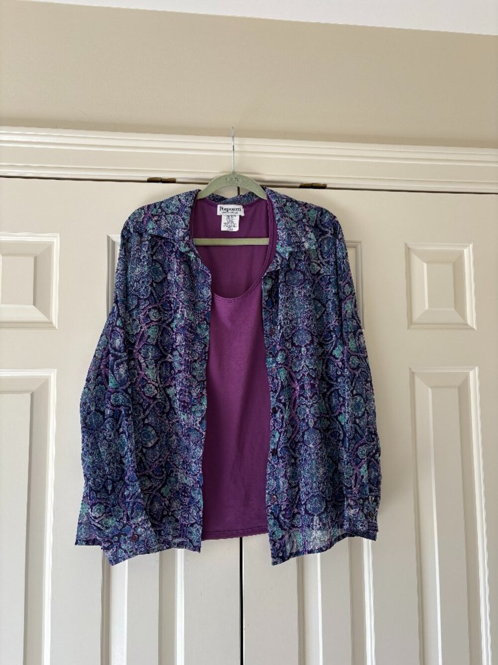 Paisley Print Blouse & Tank size L